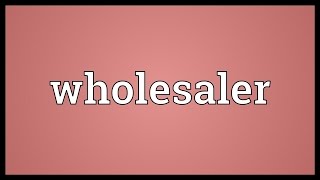 Wholesaler Meaning [upl. by Cerelly]