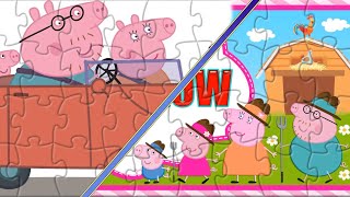 Peppa Pig Family  Peppa Pig  Puzzle for kids [upl. by Emorej517]