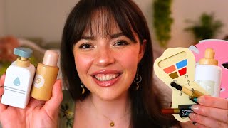 ASMR Wooden Skincare amp Makeup for Sleep layered sounds pampering [upl. by Yanetruoc]