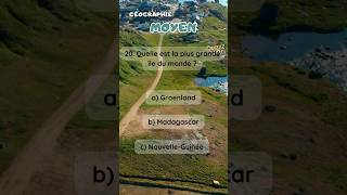 Quelle est la plus grande île du monde  culturegénérale quizz géographie quiz jeux apprendre [upl. by Eednil]