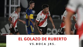 SUPERCLÁSICO DE RESERVA El primer GOL de AGUSTÍN RUBERTO vs BOCA [upl. by Deborath]