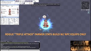 RAGNAROK CLASSIC Rogue quotTriple Attackquot Farmer Build NPC Equips [upl. by Ebarta]