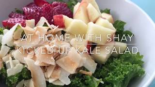 Kicked Up Kale Salad with Fig Balsamic Dressing [upl. by Lyram]