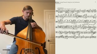 Double Bass Excerpt Britten Young Persons Guide [upl. by Ived]