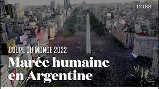 LArgentine fête sa victoire à la Coupe du Monde 2022 dans les rues de Buenos Aires [upl. by Aneerol]