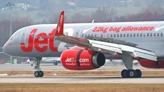 Boeing 757200 with winglets Jet2com landing at Chambery Savoie Airport CMFLFLB [upl. by Rennob]