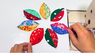 Unique Sewing Idea from Leaves Using Scrap Fabric That You Should Try [upl. by Ilyk]