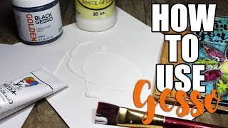 HOW TO Use GESSO Mixed Media Tips [upl. by Furie520]