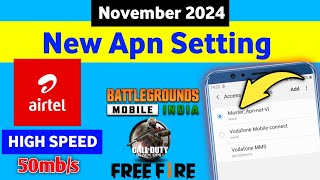 Airtel Latest November Apn Setting  Full Speed Internet  Best Network Apn Setting  High Speed [upl. by Ariait903]