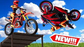 Doing EPIC JUMPS with Motorcycles amp Dirt Bikes in BeamNG Drive Mods [upl. by Giovanna]