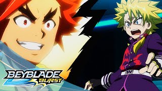 BEYBLADE BURST  Ep33 Mega Flames Dual Sabers  Ep34 The Beasts Bare Their Fangs [upl. by Haynor]