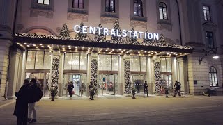 Stockholm Central Station Walking Tour [upl. by Perrins304]