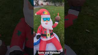 Santa and Reindeer Pro Bass Shops Christmas inflatable probassshopschristmasinflatables santa [upl. by Nnairrehs]