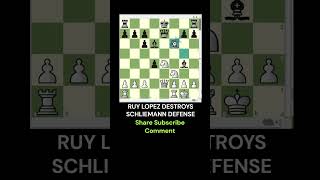 THE RUY LOPEZ DESTROYS THE SCHLIEMANN DEFENSE chess schach ajedrez xadrez caturday chessgame [upl. by Aisirtap454]