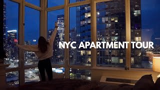 NYC Night Apartment Tour  Manhattan Studio HighRise w Floor to Ceiling Windows [upl. by Plante605]