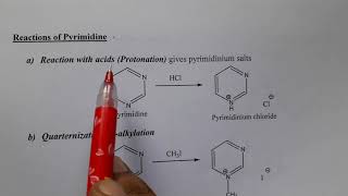 PYRIMIDINE  Synthesis Reactions and Medicinal uses [upl. by Koblick]