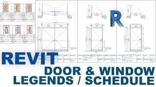 Door amp Window Legends  Schedule amp Quantities amp Layout  In Revit [upl. by Neelyak]