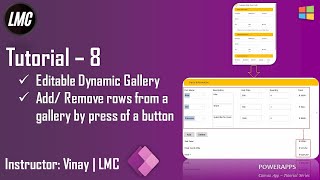 Tutorial 8 Editable Dynamic Gallery with Add Remove rows feature [upl. by Adnohsek]