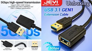 USB 31 GEN1 Extend Male to Female USB Extension Cable  Unboxing [upl. by Nylanej]