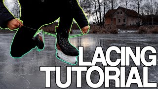 Lacing Tutorial  Freestyle Ice Skating Tutorial [upl. by Heiney]