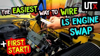 HOT AT ALL TIMES  How to wire an LS ENGINE swap the EASY WAY  Chevy C10 53 LS Swap  UTX [upl. by Enenaej]