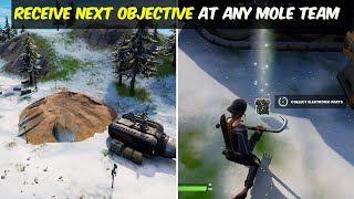 Receive Your Next Objective at any Mole Team and Destroy IO Equipment to Collect Parts  Fortnite [upl. by Ahsha561]