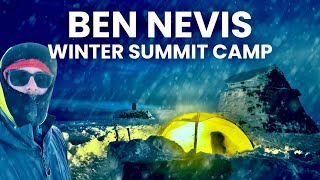 SOLO BEN NEVIS SUMMIT CAMP IN WINTER ‼️❄️ [upl. by Quincey]