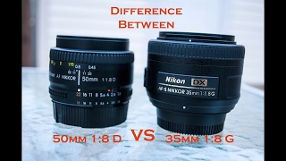 50MM F18 D VS 35MM F18 G PRIME LENS Nikon [upl. by Eem714]