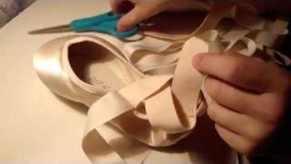 How to Sew and Tie Ballet Pointe Shoes [upl. by Rennerb]