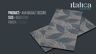 Ava Basalt Decore  600X1200MM  ITALICA TILES [upl. by Tiram]