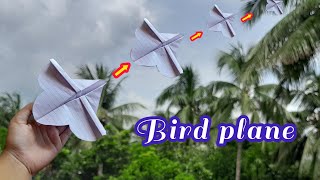 Bird plane 😱 Easy paper fly craft ideas 💡 diy paperfly papercrafty [upl. by Ahsed]