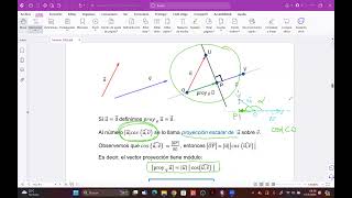 1 Vectores Desde proyección ortogonal de un vector sobre otro [upl. by Kassity]