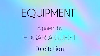 Poem  Equipment Recitation [upl. by Yankee]