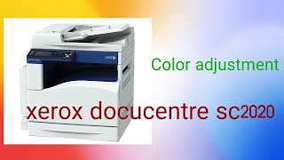 Fuji Xerox Document SC2020 color adjustment [upl. by Aroel944]