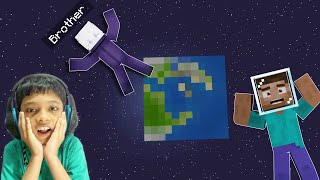 MY BROTHER GOT LOST IN SPACE IN MINECRAFT [upl. by Joni]