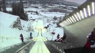 Vikersund skiflying 192 m POV [upl. by Atinar990]