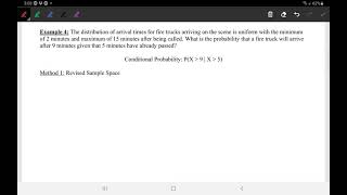 Uniform Distribution and Conditional Probability [upl. by Oderfigis]