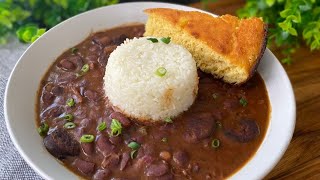 Instant Pot RED BEANS AND RICE Recipe  SOUR CREAM CORNBREAD RECIPE New Orleans Style [upl. by Deny618]