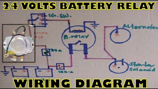 24 VOLTS BATTERY RELAY WIRING DIAGRAM [upl. by Anelej965]