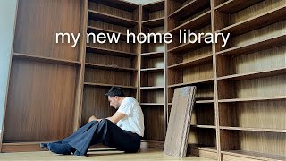 setting up my NEW dream home library for 1500 books its bigger and better [upl. by Zorine]