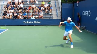 Ugo Humbert HUGE Forehand amp Backhand Slow Motion [upl. by Iohk850]