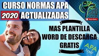 Curso APA 2024 Versión mas actualizada  Formato APA en Word GRATIS para descargar [upl. by Nilats225]