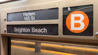 IND Subway R68 B Express Train Ride from Brighton Beach to Bedford Park Blvd [upl. by Halliday]