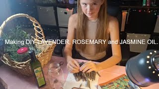 Making DIY Lavender Rosemary amp Jasmine Oils At Home [upl. by Irbmac]