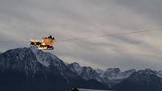 Flying Santa Montreux Switzerland 🇨🇭 Dec 2023 [upl. by Einahteb345]