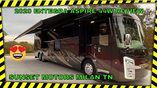 2020 ENTEGRA ASPIRE 44W CLASS A DIESEL MOTOR HOME RV REVIEW USED FOR SALE WWWSUNSETMOTORSCOM [upl. by Yantruoc]