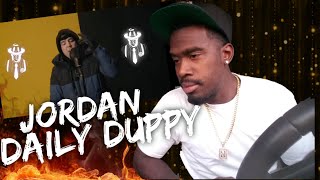 AMERICAN REACTS TO Jordan  Daily Duppy [upl. by Namzzaj790]