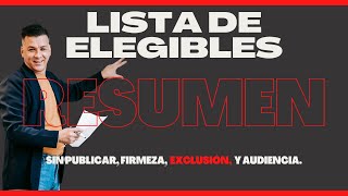 Resumen Final Lista de Elegibles  Concurso Docentes  EN VIVO [upl. by Blader473]