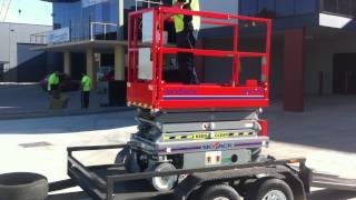 Skyjack SJIII 3219 19ft 58 metres Electric Scissor Lift and Trailer Package [upl. by Chemar]