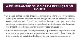 O conceito de homem na Antropologia [upl. by Petua414]